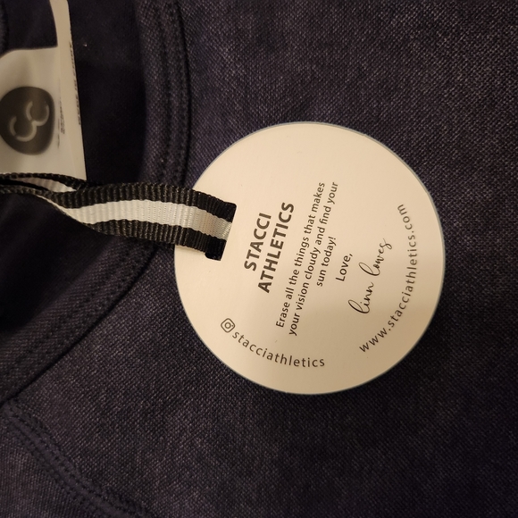 NWT Stacci Athletics Calista Crop Top- Night Dust- XS/S - Picture 4 of 5